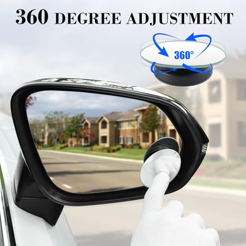 LivTee Oval HD Glass Blind Spot Car Mirror