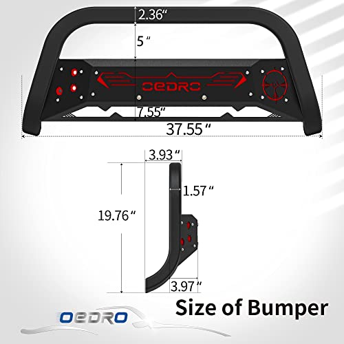 oEdRo Ford F150 Bull Bar, Front Bumper with Skid Plate