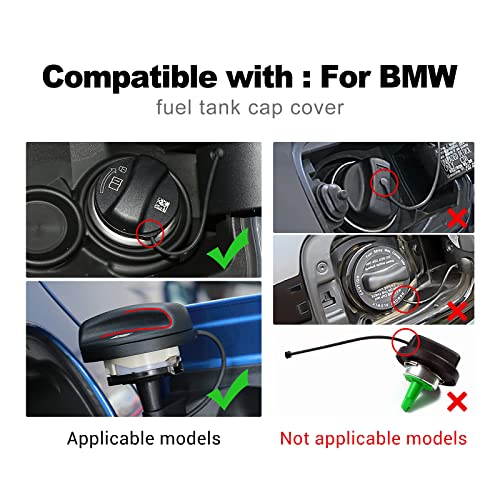 BMW Universal Gas Tank Door Sticker with Carbon Fiber Trim