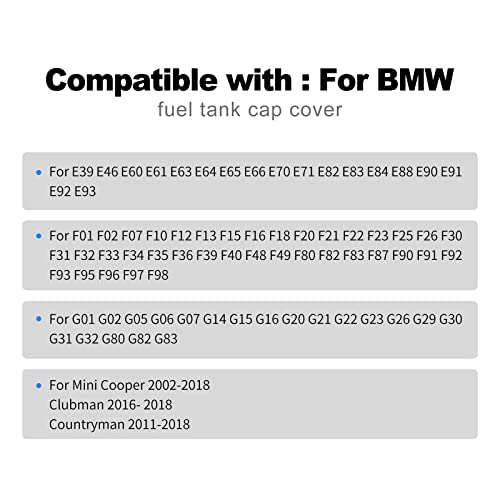 BMW Universal Gas Tank Door Sticker with Carbon Fiber Trim