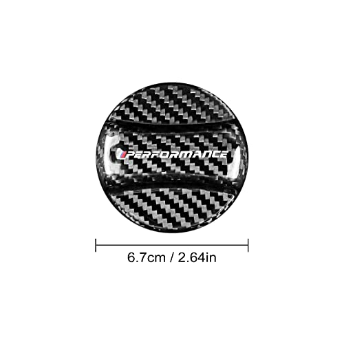 BMW Universal Gas Tank Door Sticker with Carbon Fiber Trim