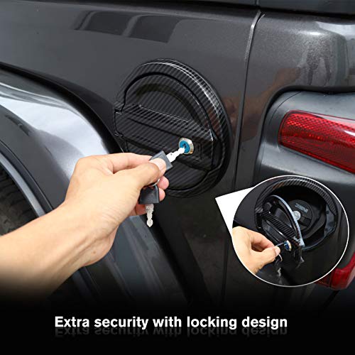 JeCar Locking Fuel Filler Cover for Jeep Wrangler