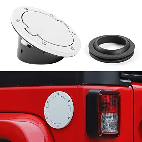 Jeep Wrangler Fuel Filler Cover Gas Cap - White