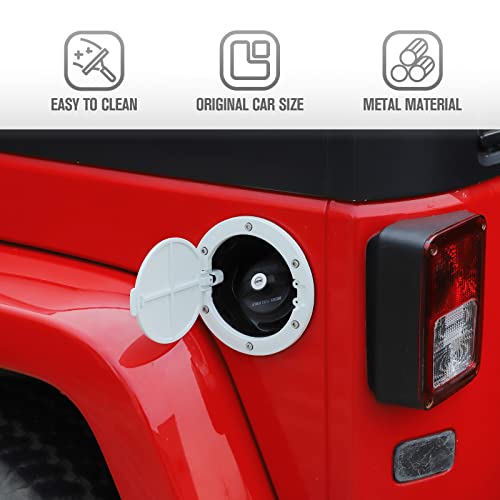 Jeep Wrangler Fuel Filler Cover Gas Cap - White