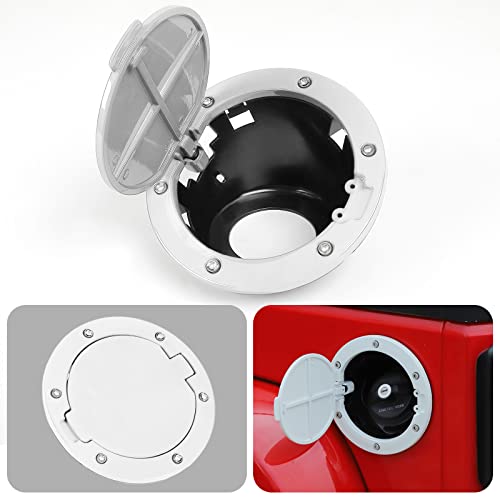 Jeep Wrangler Fuel Filler Cover Gas Cap - White