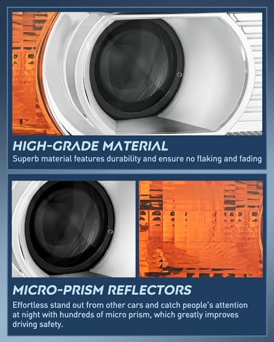 Nilight Headlight Assembly for 2014-2018 GMC Sierra, Base