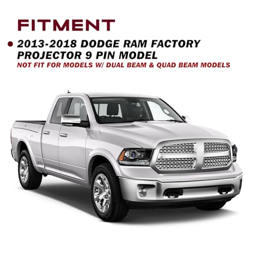 JSBOYAT 2013-2018 Dodge Ram OE Projector Headlights LED