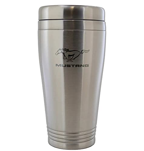 Stainless Steel Travel Mug for Mustang (Silver) by Au-TOMOTIVE GOLD