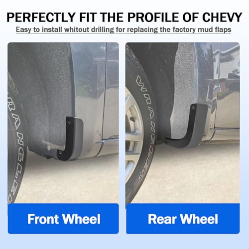 Chevy Silverado Mud Flap Deletes - Front & Rear