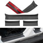 JOYTUTUS Black Door Sill Guards for Gladiator & Wrangler