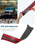 JOYTUTUS Black Door Sill Guards for Gladiator & Wrangler