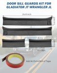 JOYTUTUS Black Door Sill Guards for Gladiator & Wrangler