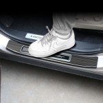 Toyota Highlander Door Sill Protector - Black Steel