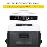 Portable 42 Quart Electric Car Refrigerator with Wheels