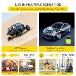 Portable 42 Quart Electric Car Refrigerator with Wheels