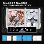 Portable 42 Quart Electric Car Refrigerator with Wheels