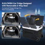 Portable 42 Quart Electric Car Refrigerator with Wheels