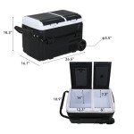 Portable 42 Quart Electric Car Refrigerator with Wheels