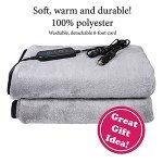 Heated Car Blanket with Auto Shutoff - Grey