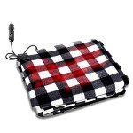 ZONETECH Black & White Checked Car Blanket