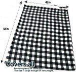 ZONETECH Black & White Checked Car Blanket