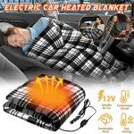 Heated Electric Car Blanket with Temperature Control