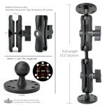 Aluminum Dual Arm Ball Mount for Track & Camera