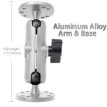 Aluminum Ball Mount with Double AMPS Plates