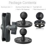 Aluminum Ball Mount with Double AMPS Plates
