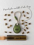 Alpine Green Leather AirTag Key Ring Holder