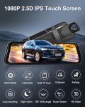 9.66" 1080P Dash Cam Rear View Mirror