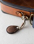Vintage Leather AirTag Holder Key Ring Accessory