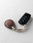 Vintage Leather AirTag Holder Key Ring Accessory