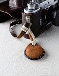 Leather AirTag Holder - Classic Brown Keyring Charm