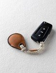 Leather AirTag Holder - Classic Brown Keyring Charm