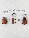 Leather AirTag Holder - Classic Brown Keyring Charm