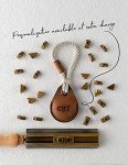 Leather AirTag Holder - Classic Brown Keyring Charm