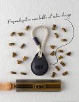 Leather AirTag Holder Keyring - Carbon Black Loop