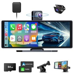 10.3" Wireless Car Stereo with 4K Dash Cam
