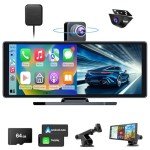 10.3" Wireless Car Stereo with 4K Dash Cam