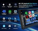 7-Inch Android Double DIN Car Stereo with 4G LTE