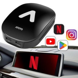 ATOTOZONE AD6 Wireless CarPlay & Android Auto Adapter