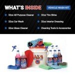 Professional 15-Piece Car Wash Kit with A.I.M. Chemicals
