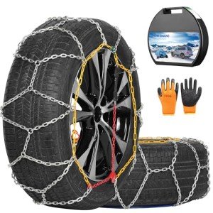 Anti Slip Snow Chains for Passenger Cars, SUVs (Set of 2)