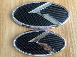 NIZMA Black Rear & Front Sticker Set: Car Emblem Logo Badges