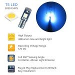 Super Bright Ice Blue Dash Light Bulbs Pack of 20