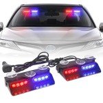2-in-1 Red Blue Emergency Strobe Lights