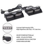 2-in-1 Red Blue Emergency Strobe Lights