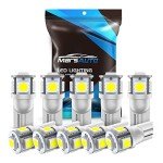 Marsauto 194 LED Bulbs - 6000K White (10 Pack)