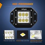 Nilight 18W Flood LED Work Lights - 2 Pack